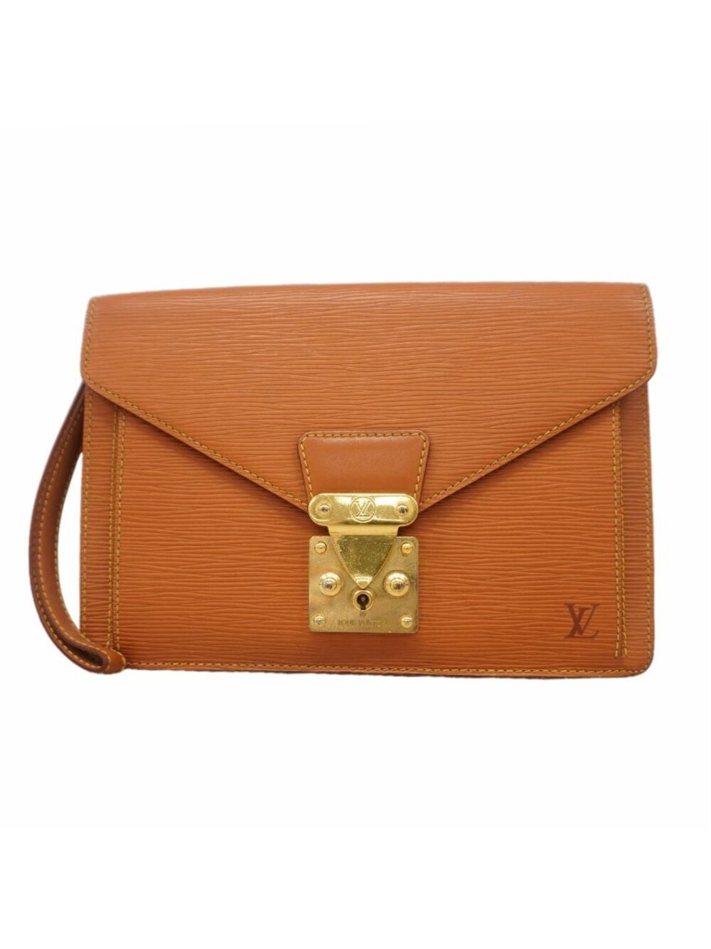 Louis Vuitton Clutch Epi Pochette Series Dragonne Kenya Brown